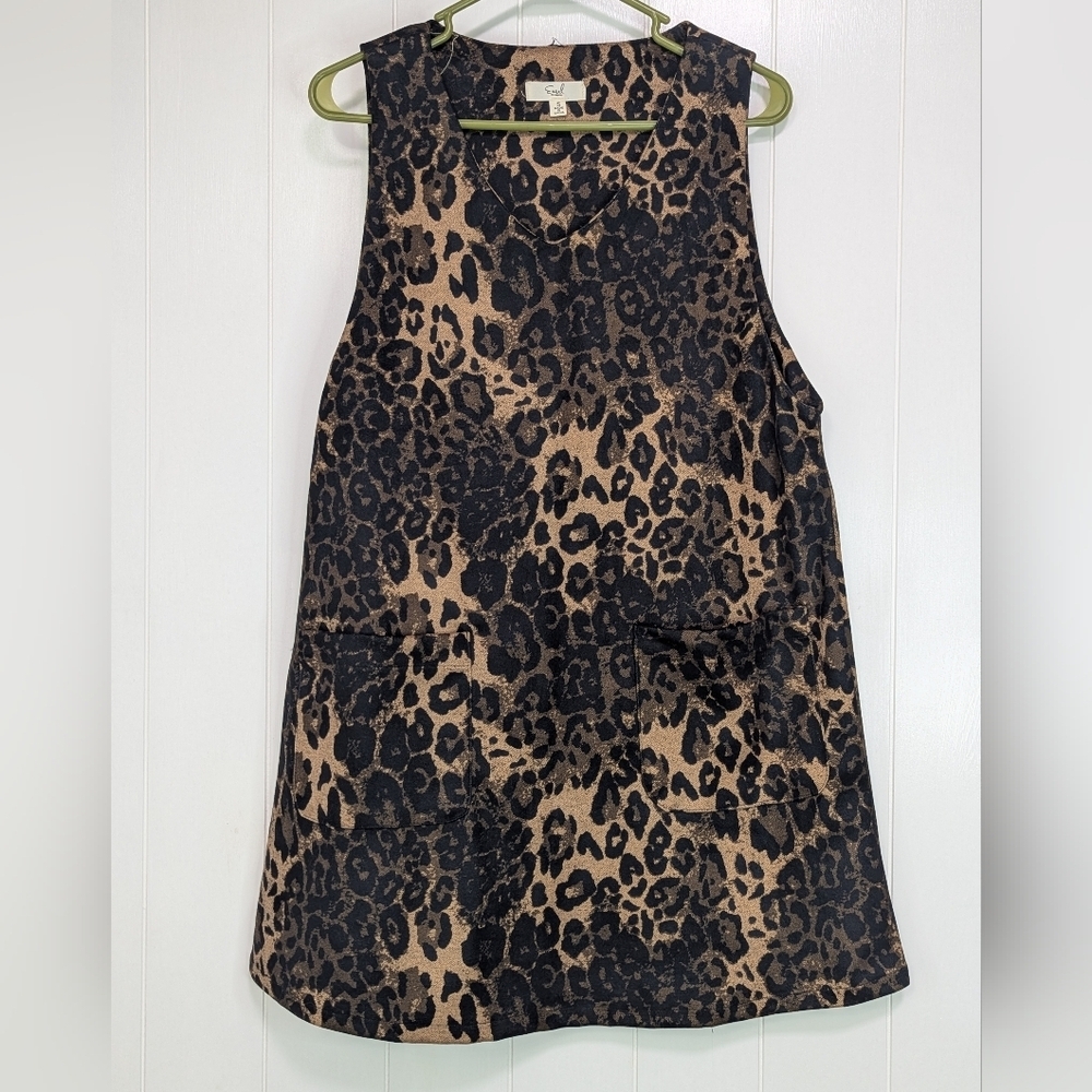 Easel Leopard Print Sleeveless Dress